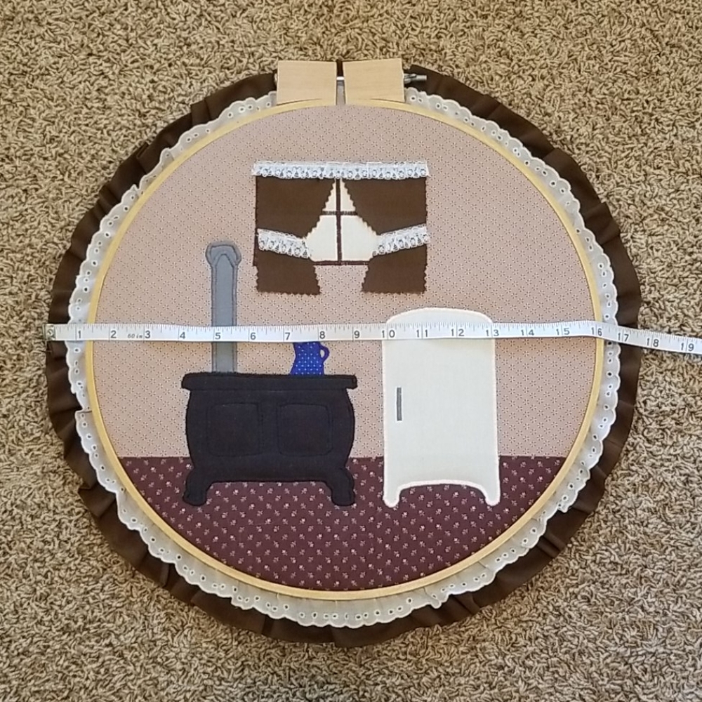Hand stitched vintage kitchen wall art - Picture 3 of 3